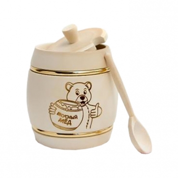 Бочонок с обручами и ложкой