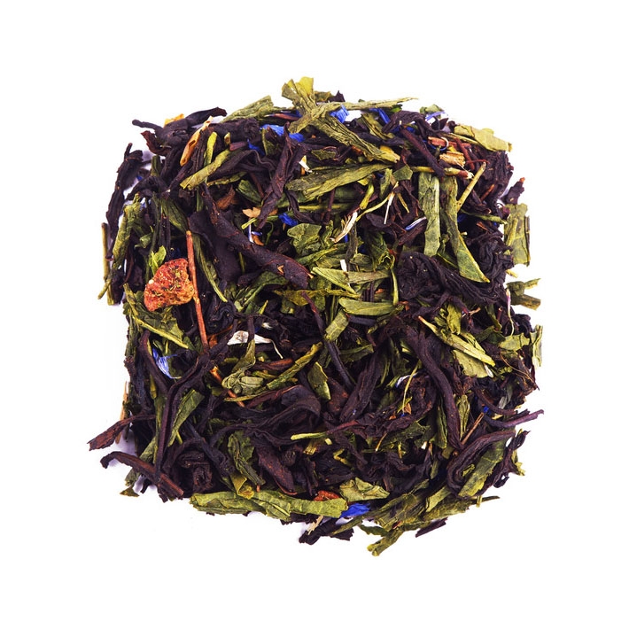 Чай зелёный с чёрным ароматизированный "Клубника в Шампанском"